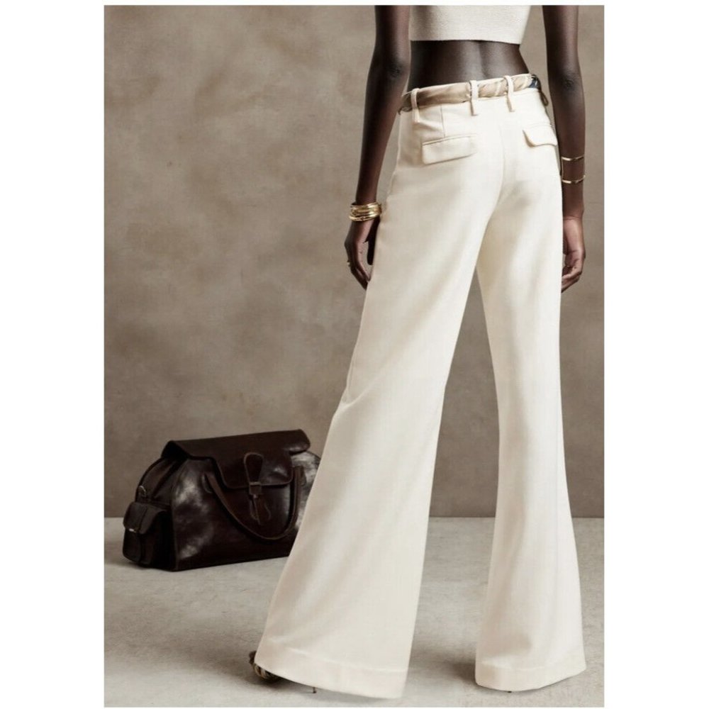 Banana Republic Lido Wide Leg Wool Pant  | Black #746688 - Picture 5 of 16